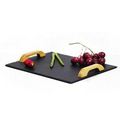 Slate Tray with Wood Handle